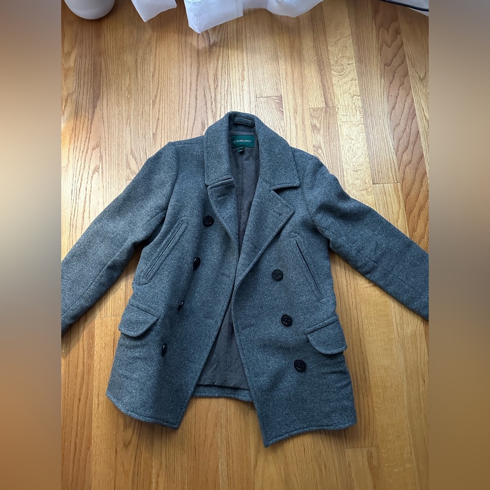 J. Crew dock peacoat with thinsulate. Pewter grey men’s size S